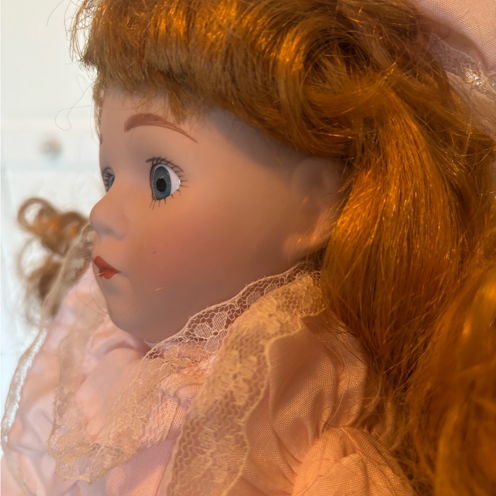 Elegant Pink Doll with Curly Hair - Picture 6 of 6